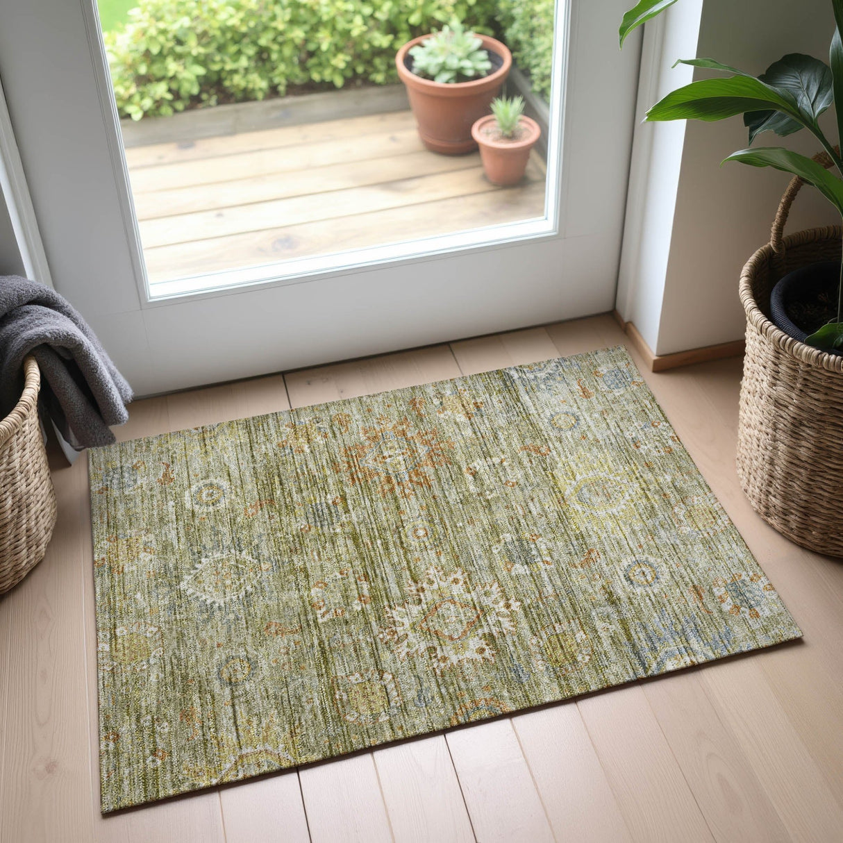 Dalyn Silk Road SR9 Sage Rug shown in a room