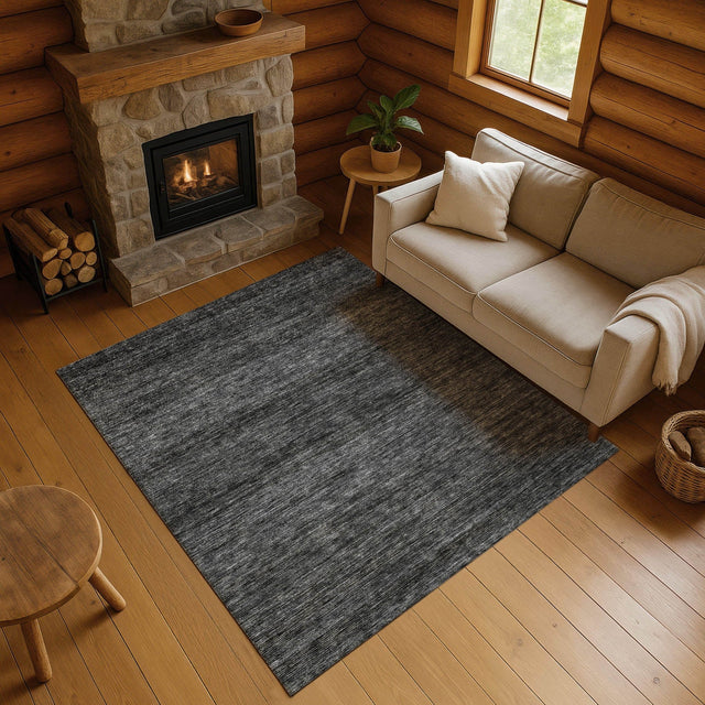 Dalyn Soft Essentials SE1 Charcoal Rug shown in a room