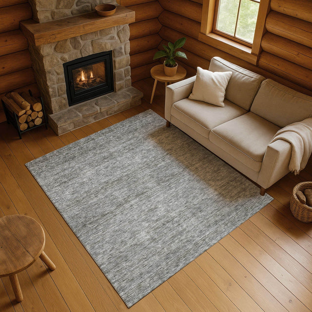 Dalyn Soft Essentials SE1 Gray Rug shown in a room