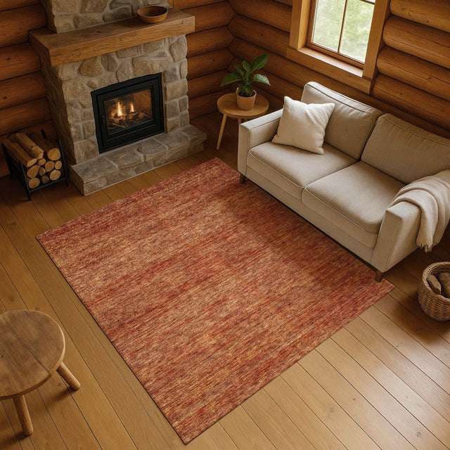 Dalyn Soft Essentials SE1 Paprika Rug shown in a room