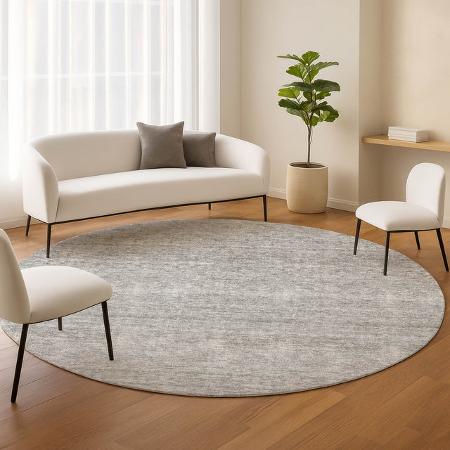 Dalyn Soft Essentials SE1 Silver Rug shown in a room