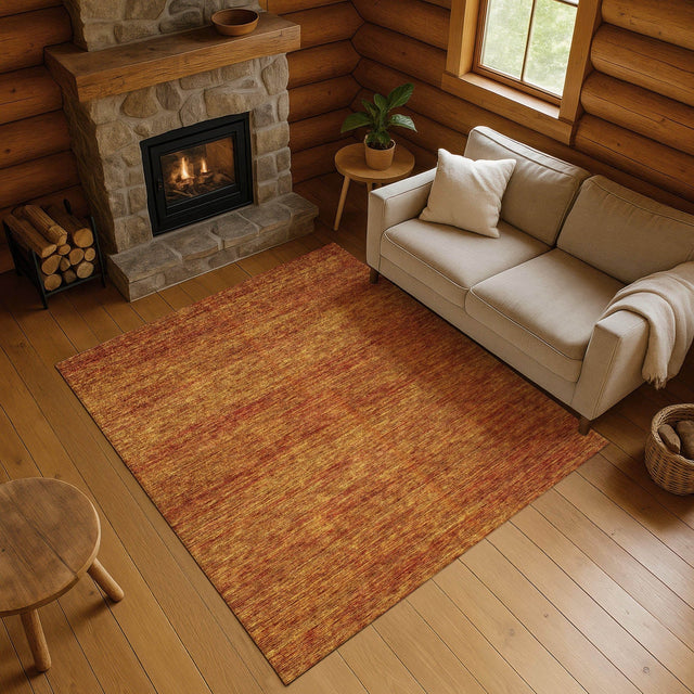 Dalyn Soft Essentials SE1 Terracotta Rug shown in a room