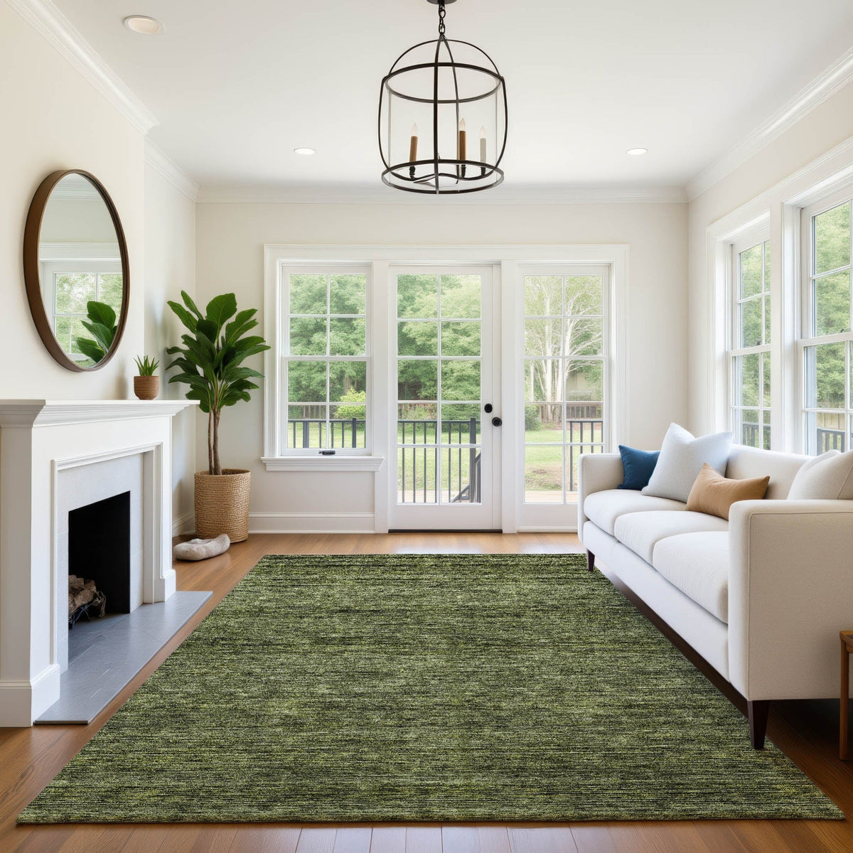 Dalyn Soft Essentials SE1 Transitional Machine Made Green Rug