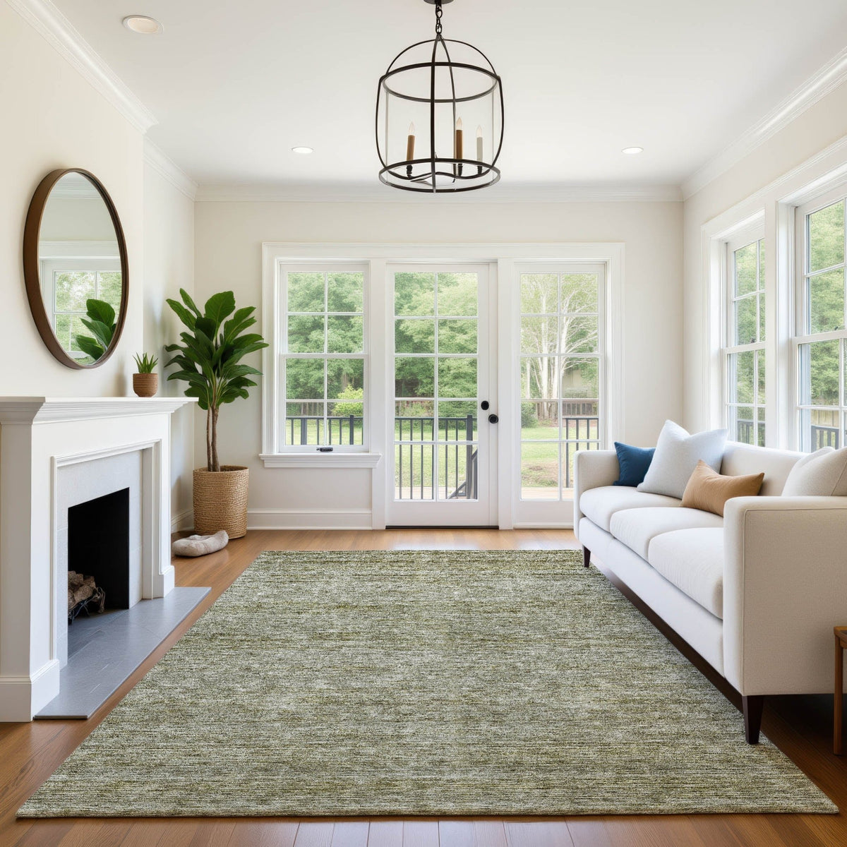 Dalyn Soft Essentials SE1 Transitional Machine Made Green Rug