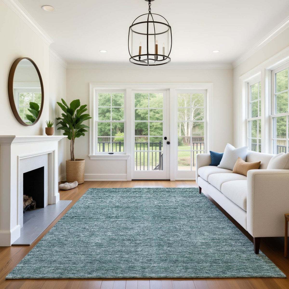 Dalyn Soft Essentials SE1 Transitional Machine Made Teal Rug