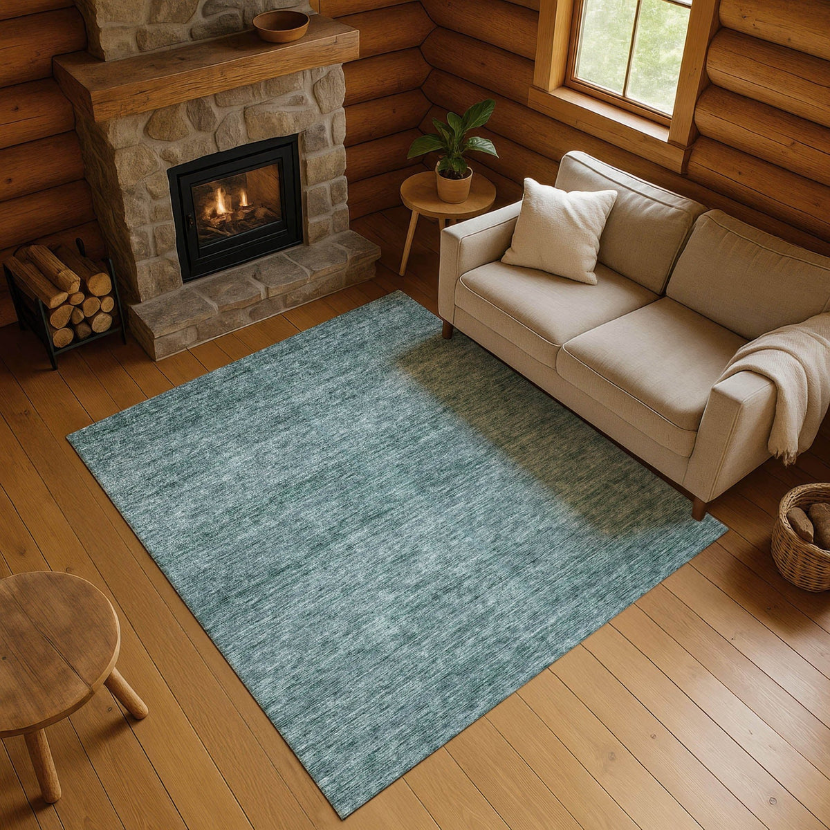 Dalyn Soft Essentials SE1 Transitional Machine Made Teal Rug