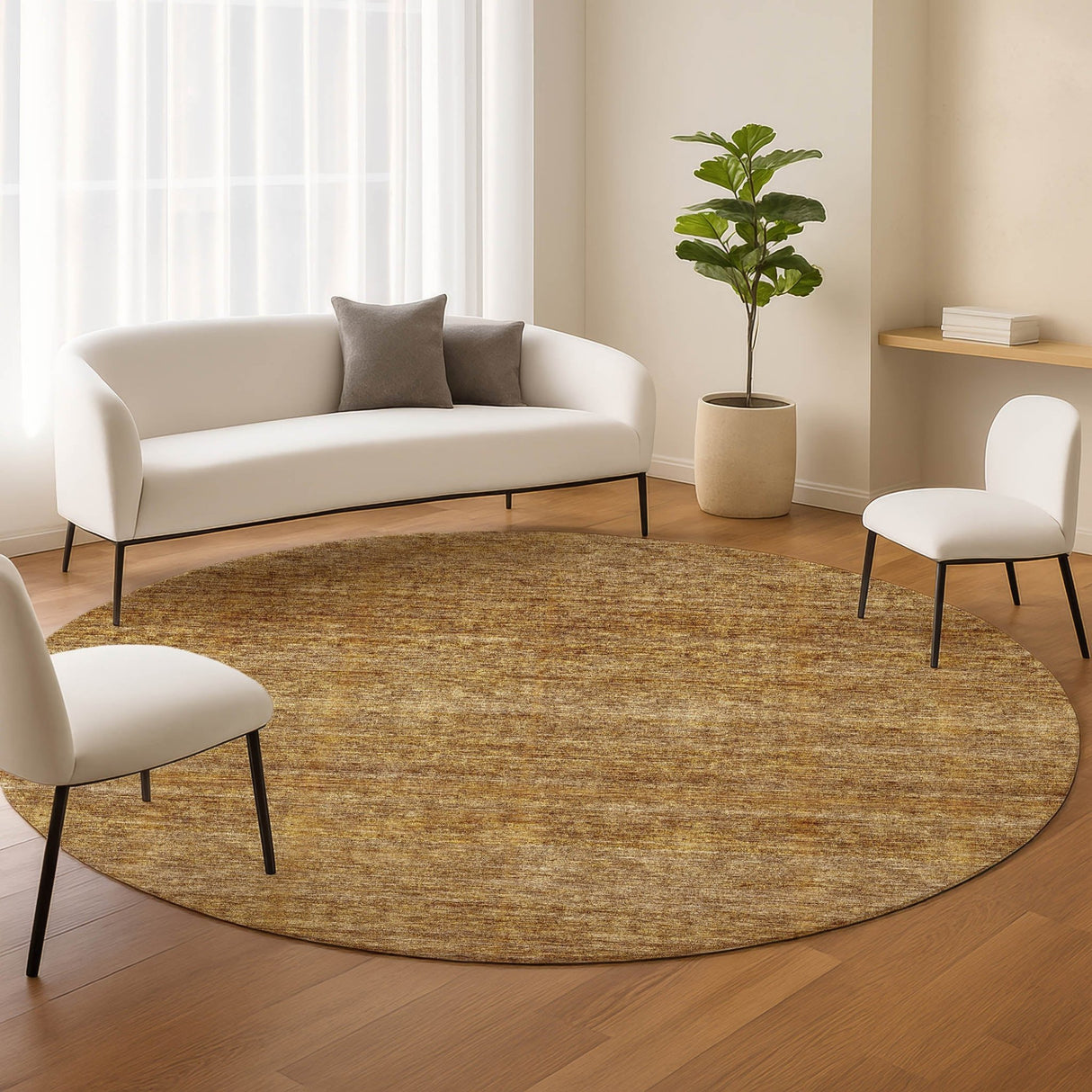 Dalyn Soft Essentials SE1 Walnut Rug shown in a room