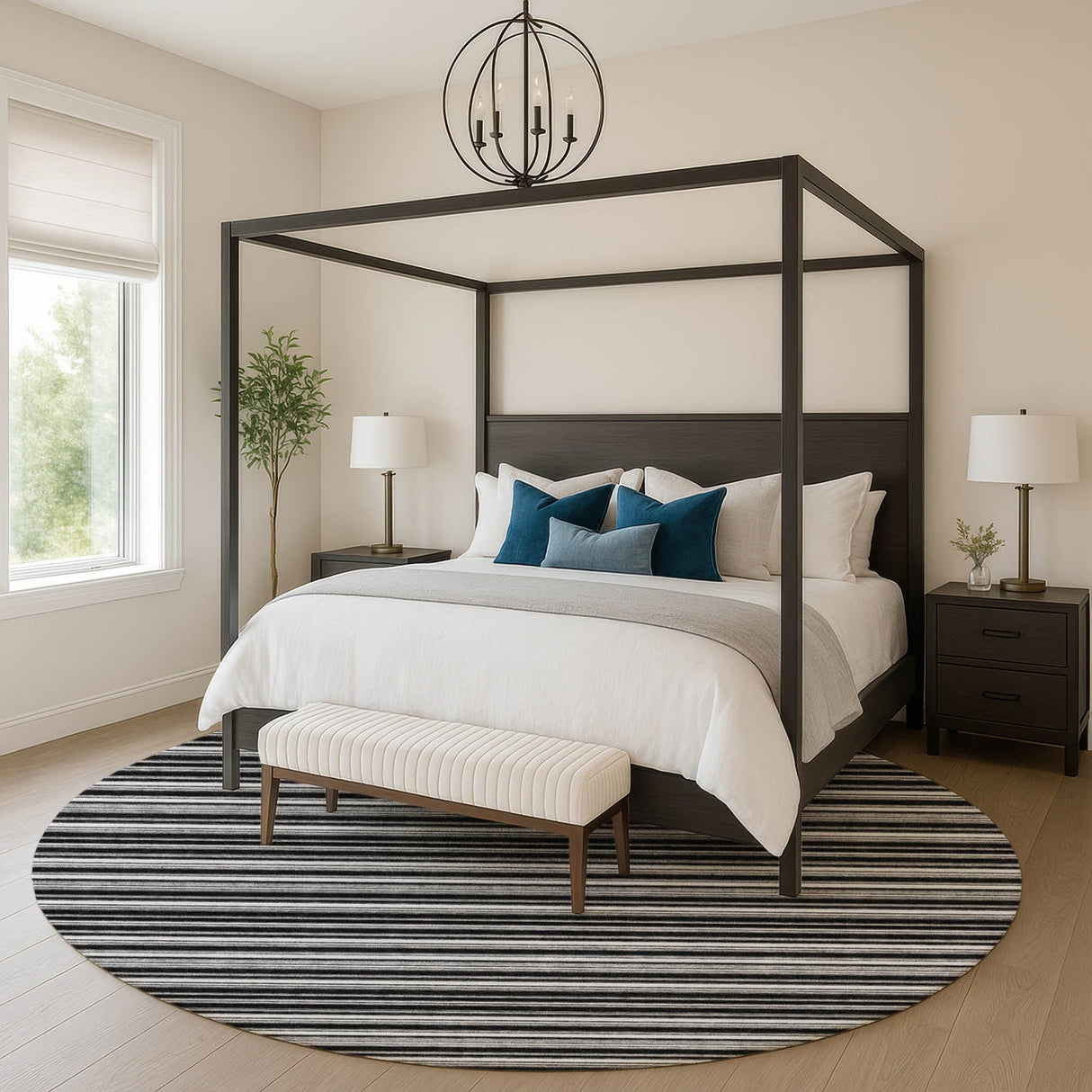 Dalyn Soft Essentials SE2 Black Rug shown in a room