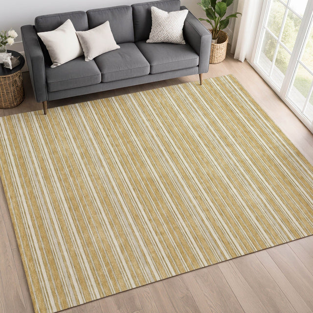 Dalyn Soft Essentials SE2 Gold Rug shown in a room