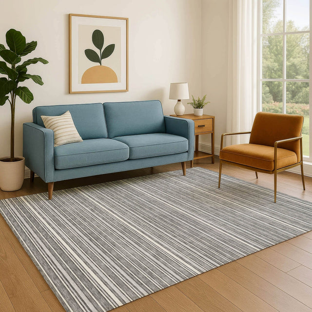 Dalyn Soft Essentials SE2 Gray Rug shown in a room