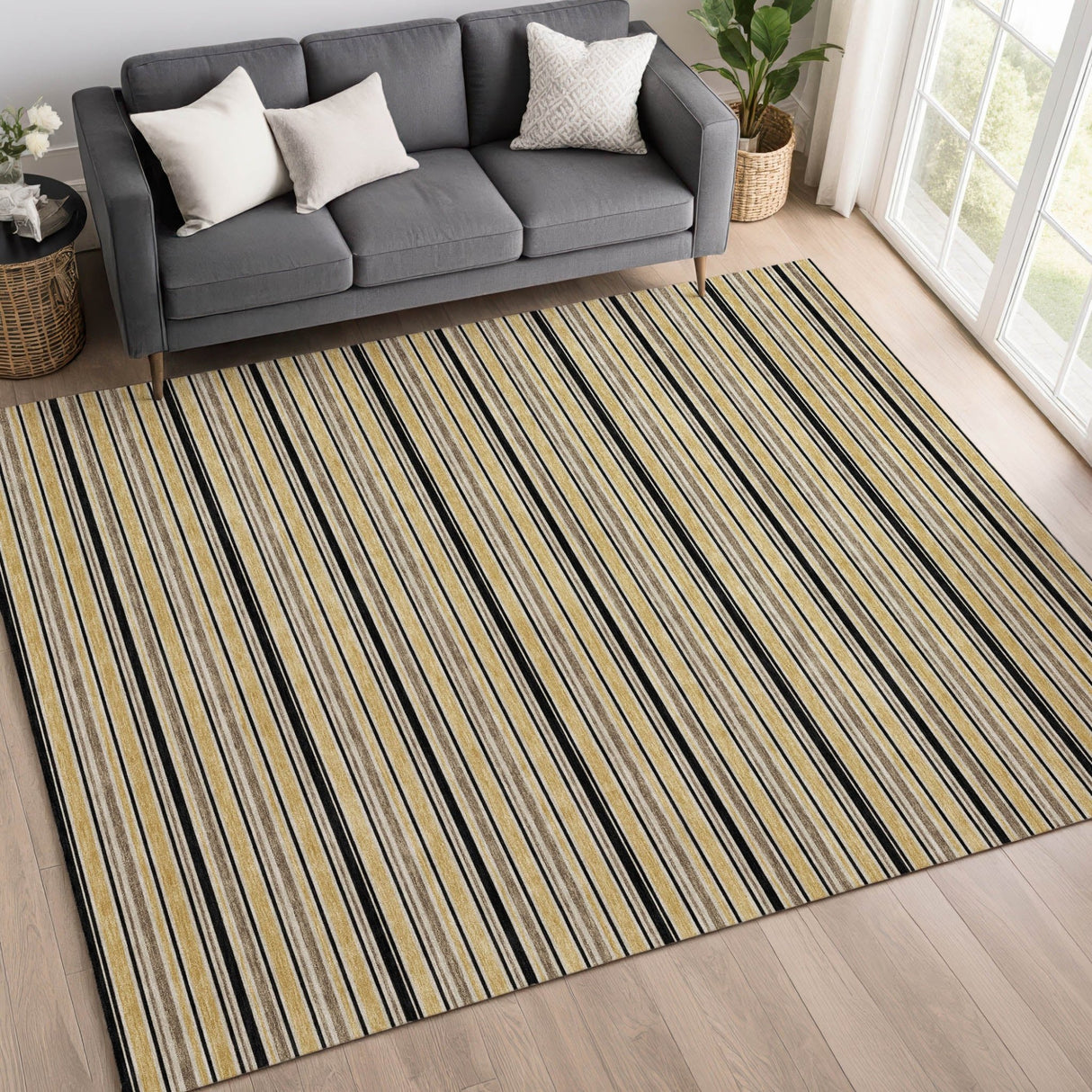 Dalyn Soft Essentials SE2 Honey Rug shown in a room