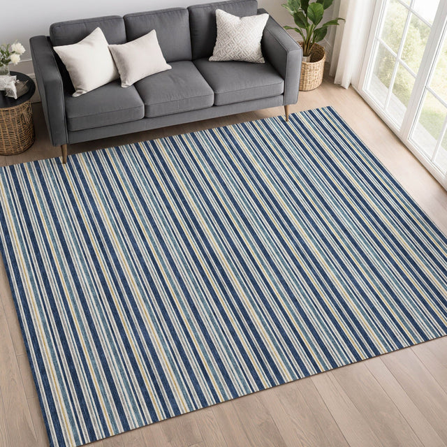 Dalyn Soft Essentials SE2 Navy Rug shown in a room