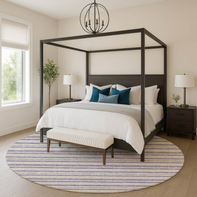 Dalyn Soft Essentials SE2 Plum Rug shown in a room