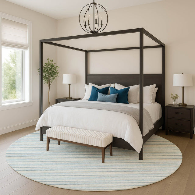 Dalyn Soft Essentials SE2 Sky Rug shown in a room