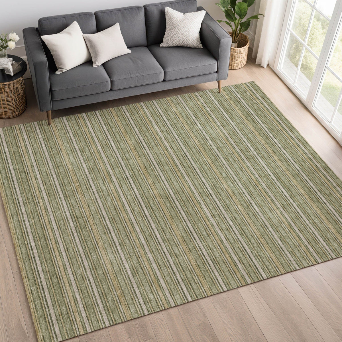 Dalyn Soft Essentials SE2 Transitional Machine Made Green Rug
