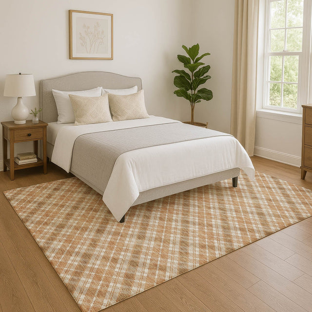 Dalyn Soft Essentials SE3 Copper Rug shown in a room