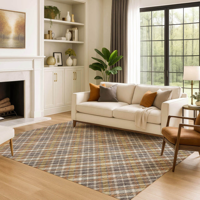 Dalyn Soft Essentials SE3 Earth Rug shown in a room