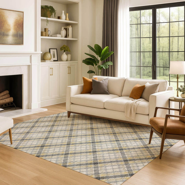 Dalyn Soft Essentials SE3 Granite Rug shown in a room