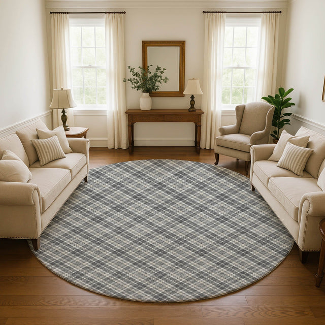 Dalyn Soft Essentials SE3 Gray Rug shown in a room