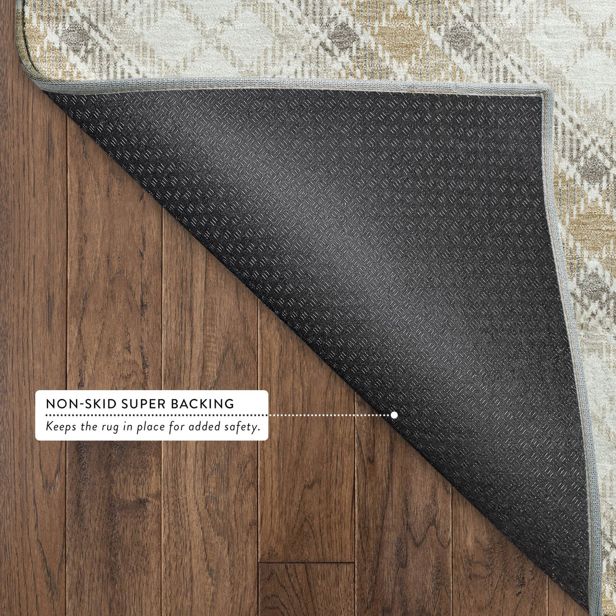 Dalyn Soft Essentials SE3 Ivory Rug backing detail
