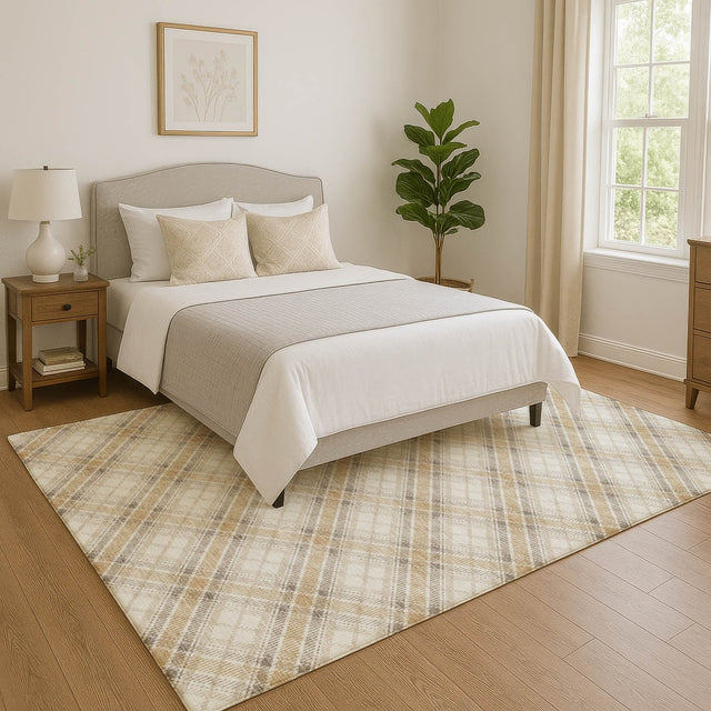 Dalyn Soft Essentials SE3 Ivory Rug shown in a room