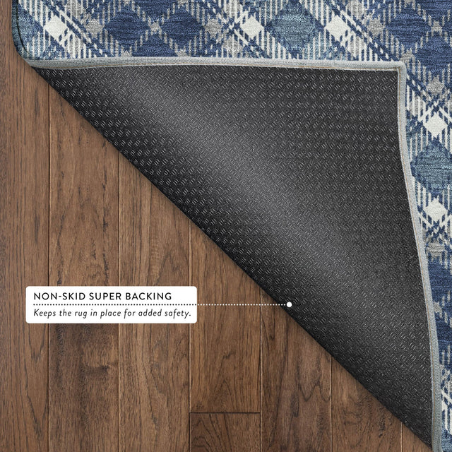 Dalyn Soft Essentials SE3 Navy Rug backing detail