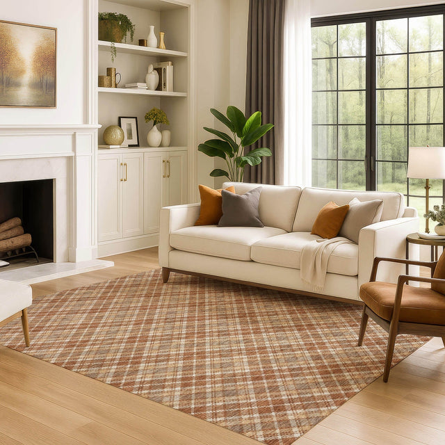 Dalyn Soft Essentials SE3 Paprika Rug shown in a room