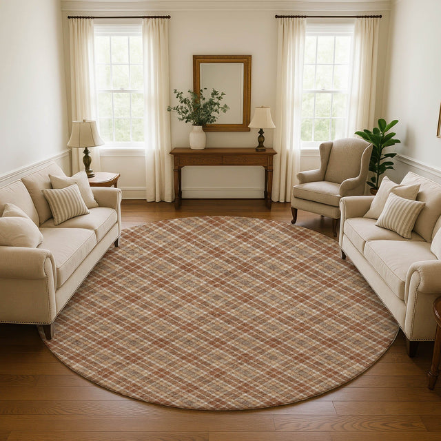 Dalyn Soft Essentials SE3 Paprika Rug shown in a room