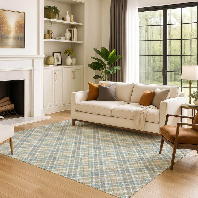 Dalyn Soft Essentials SE3 Seaside Rug shown in a room