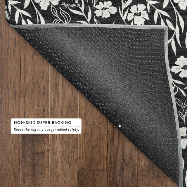 Dalyn Soft Essentials SE4 Black Rug backing detail