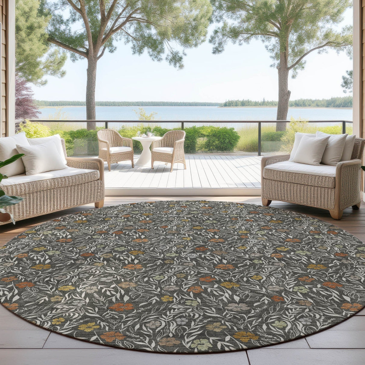 Dalyn Soft Essentials SE4 Graphite Rug outdoor lifestyle image