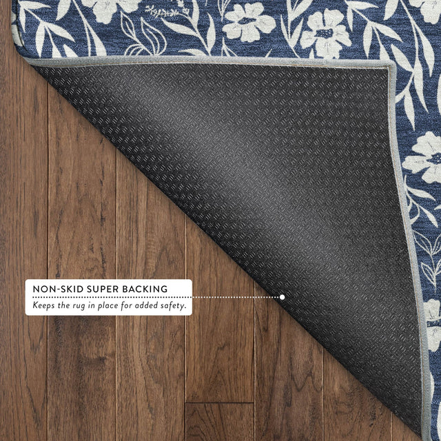 Dalyn Soft Essentials SE4 Navy Rug backing detail