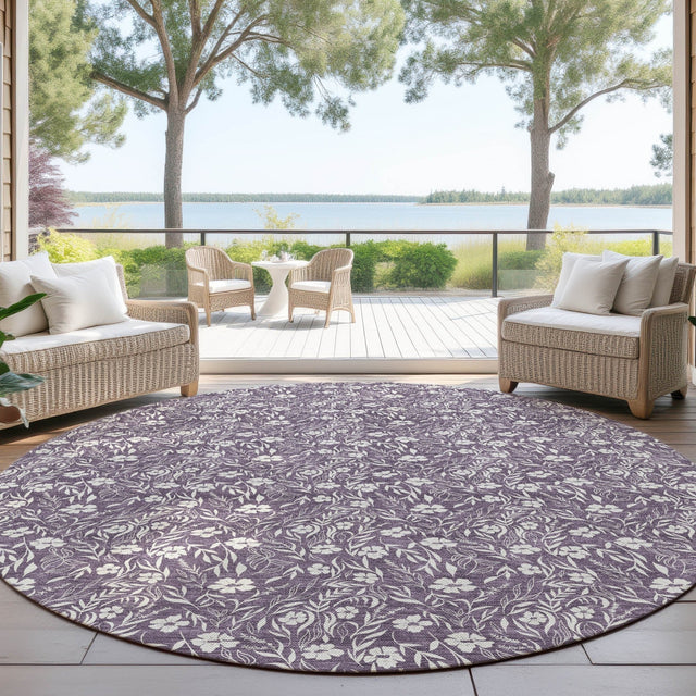 Dalyn Soft Essentials SE4 Purple Rug outdoor lifestyle image