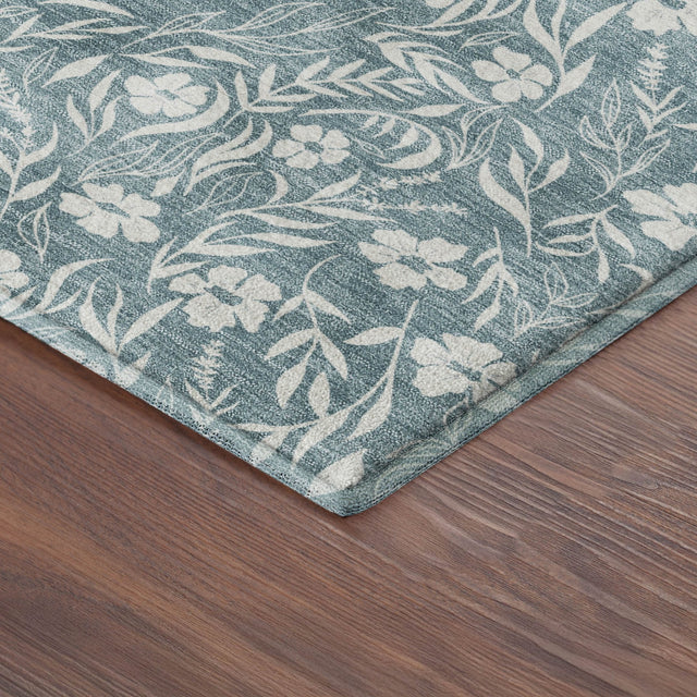 Dalyn Soft Essentials SE4 Teal Rug corner detail