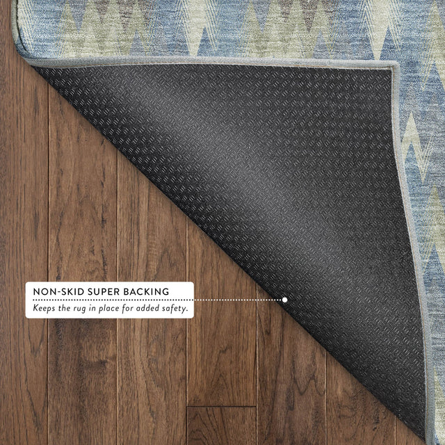 Dalyn Soft Essentials SE5 Blue Rug backing detail