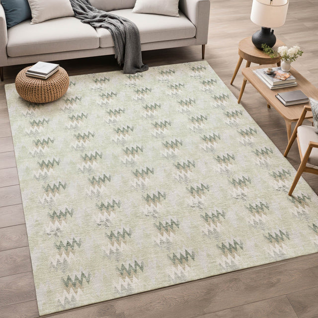 Dalyn Soft Essentials SE5 Celery Rug shown in a room