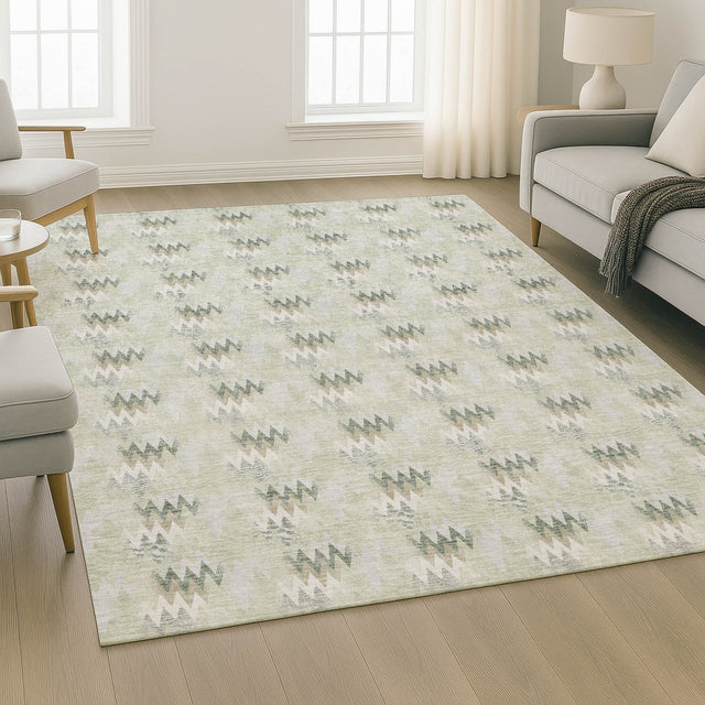 Dalyn Soft Essentials SE5 Celery Rug shown in a room