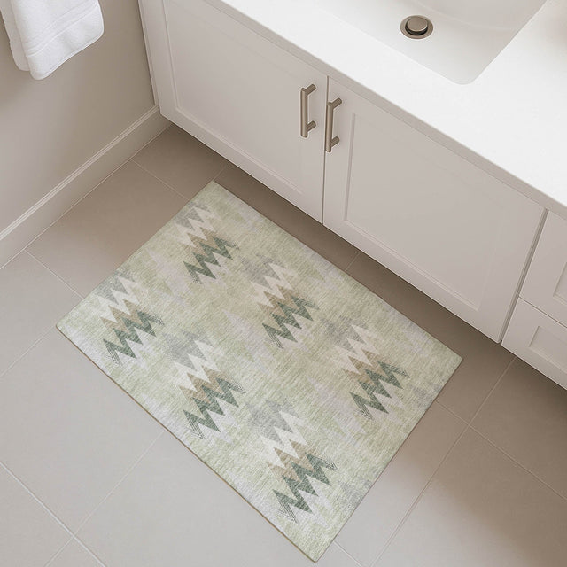 Dalyn Soft Essentials SE5 Celery Rug shown in a room