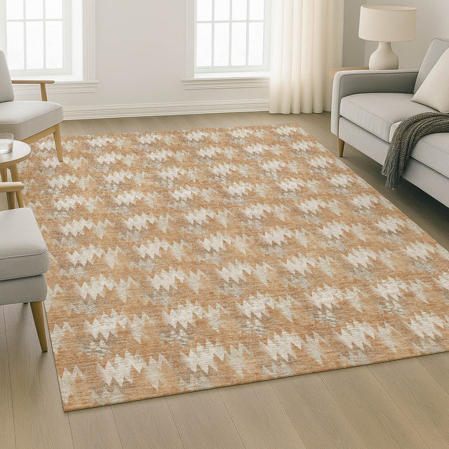 Dalyn Soft Essentials SE5 Copper Rug shown in a room