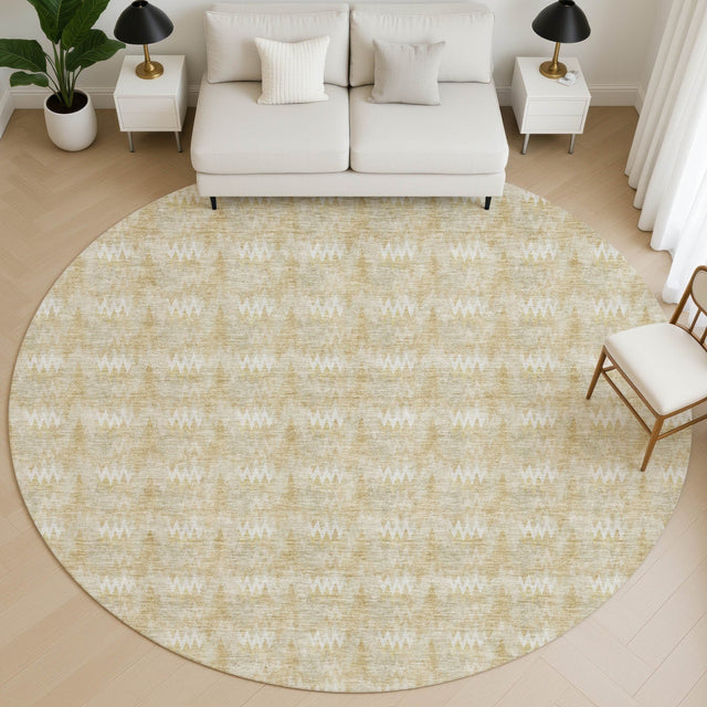 Dalyn Soft Essentials SE5 Gold Rug shown in a room