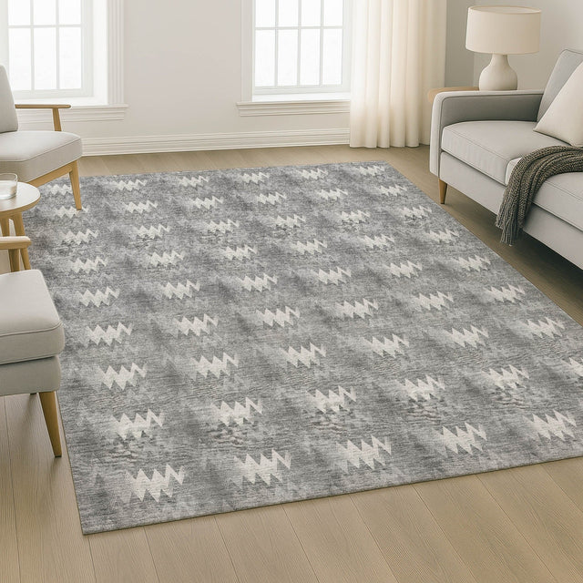 Dalyn Soft Essentials SE5 Gray Rug shown in a room