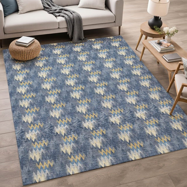 Dalyn Soft Essentials SE5 Navy Rug shown in a room