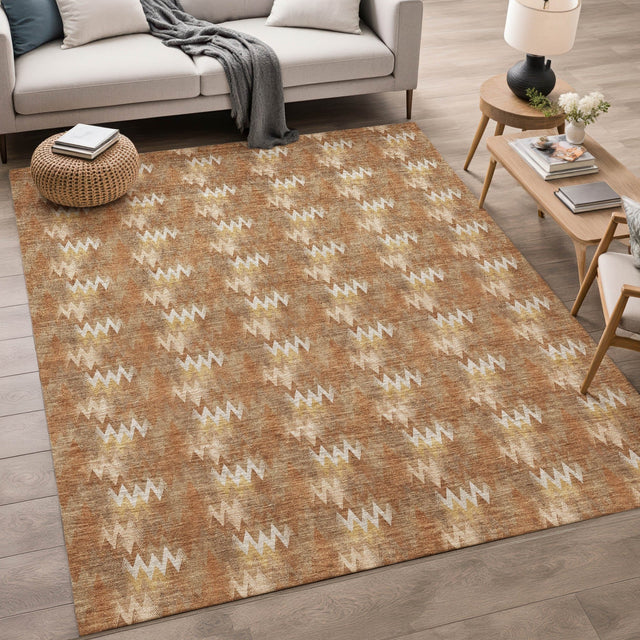 Dalyn Soft Essentials SE5 Paprika Rug shown in a room