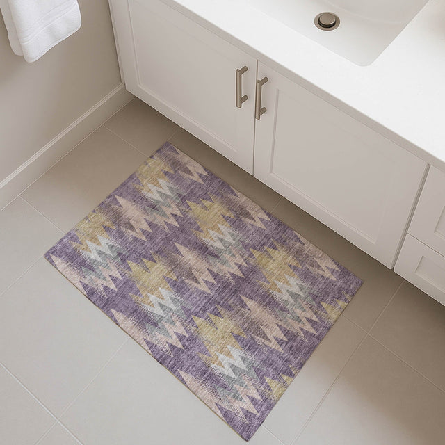 Dalyn Soft Essentials SE5 Plum Rug shown in a room