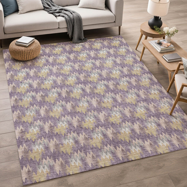 Dalyn Soft Essentials SE5 Plum Rug shown in a room