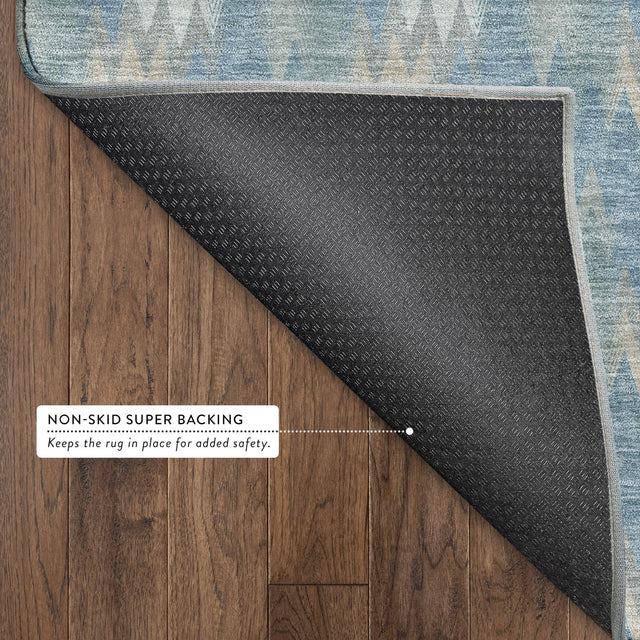 Dalyn Soft Essentials SE5 Teal Rug backing detail
