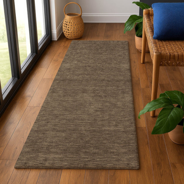 Dalyn Soft Essentials SE6 Chocolate Rug shown in a room
