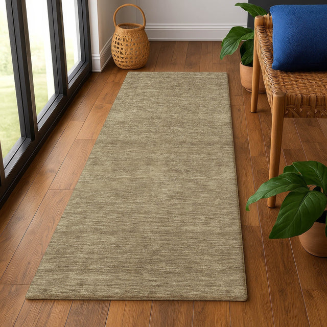 Dalyn Soft Essentials SE6 Coffee Rug shown in a room