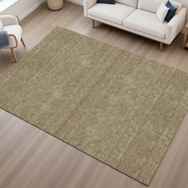 Dalyn Soft Essentials SE6 Coffee Rug shown in a room
