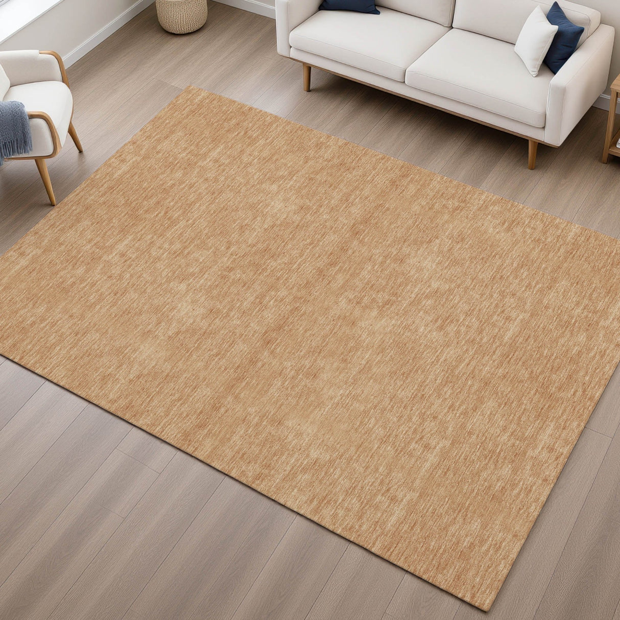 Dalyn Soft Essentials SE6 Copper Rug shown in a room
